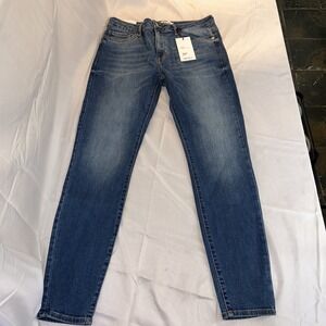 Forever‎ 21 Jeans Womens 29 Mid-Rise Skinny Zip 5-Pocket Rinse Wash Blue Denim